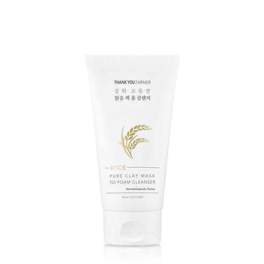 Rice Pure Clay Mask to Foam Cleanser 150ml